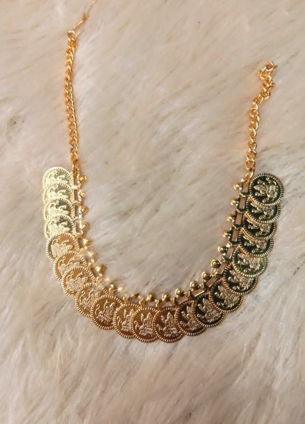 Golden Textured Small Baby Necklace - Image 2