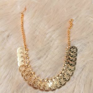 Golden Textured Small Baby Necklace