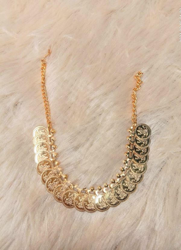 Golden Textured Small Baby Necklace