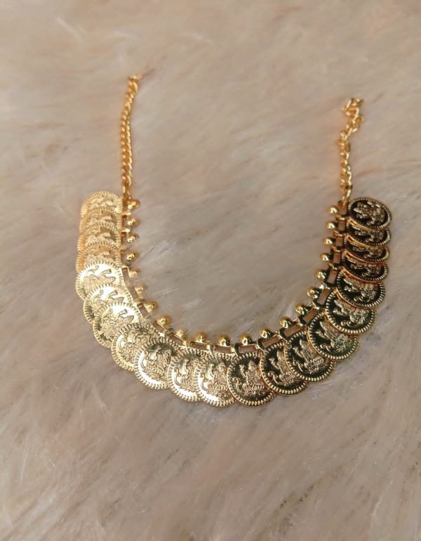 Golden Textured Small Baby Necklace - Image 4