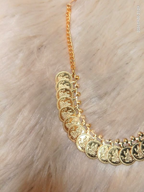 Golden Textured Small Baby Necklace - Image 3