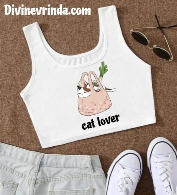 White sleeveless Crop Top