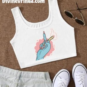 Cute Sleeveless White Crop Top