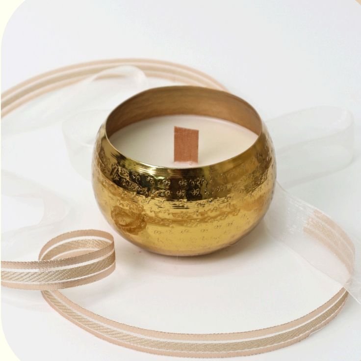 Golden Textured Brass Candles (Per piece)