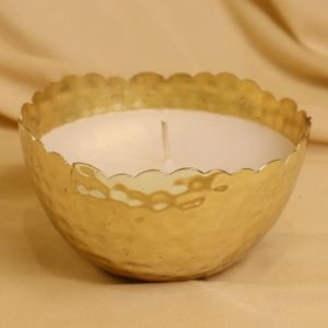 Flower Cut Metal Jar Candles (Per piece)