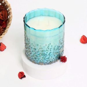 Sparkly Glitter glass Jar Candle (Per piece)