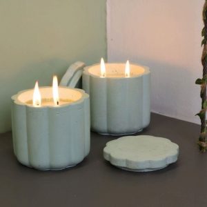 Concrete Tea Light Candle With Lid (Per piece)