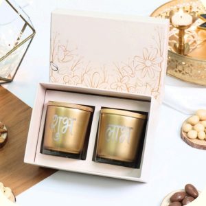 Metal Jar Candles with Bamboo Lids (Combo)