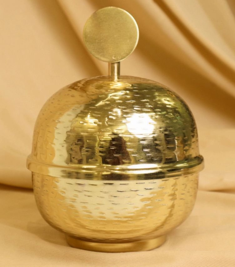 Brass Ball Shaped Candle with Lid (Per piece)