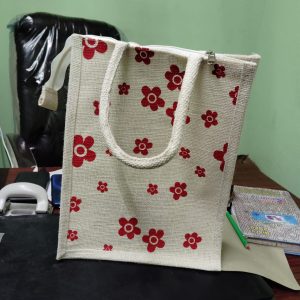 Floral Designed Jute Bag